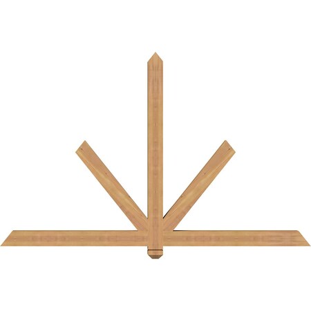 Ekena Millwork Kennewick Timber Gable Bracket, Western Red Cedar, 72"W x 45"H x 3 1/2"D x 3 1/2"F, 15/12 Pitch GBW072X45X0404KEN00SWR